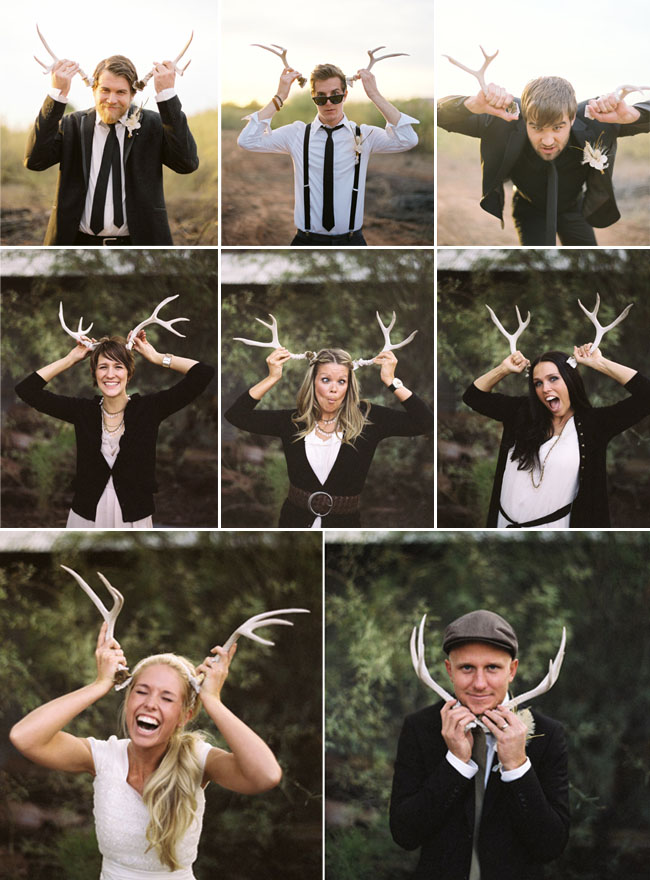 World's most innovative wedding photograph prop antlers